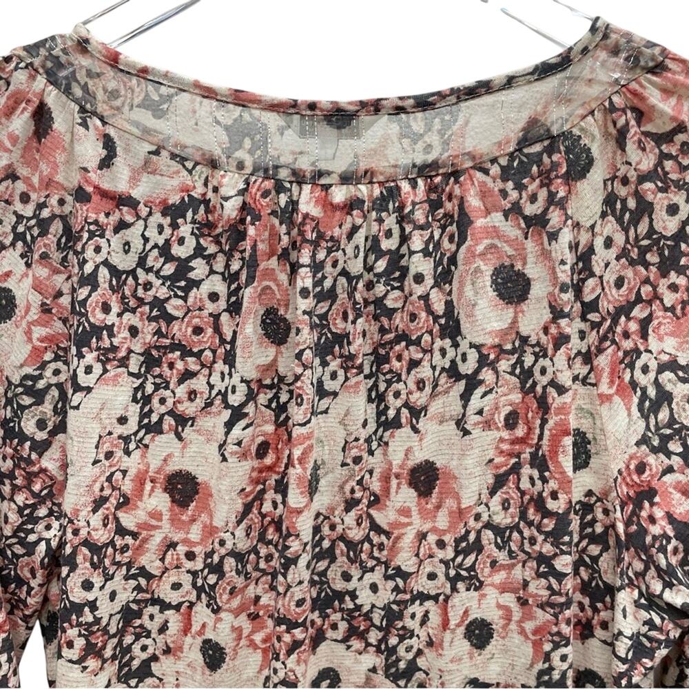 Lucky Brand Women's Printed Woven Mix Peasant Top Size 1X - Picture 10 of 12